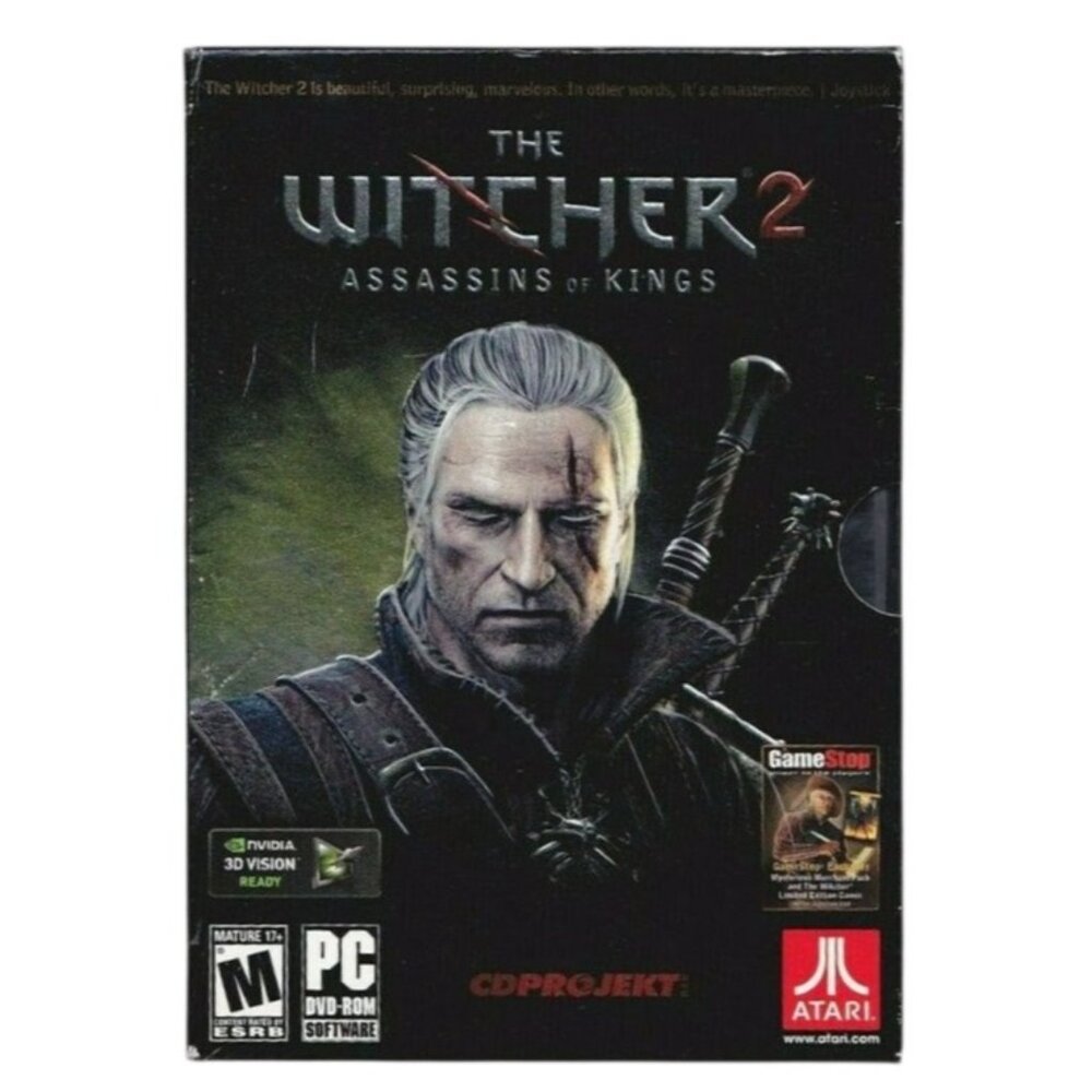 The Witcher 2 Assassins Of Kings PC Game Exclusive Gamestop Collectors Box Set